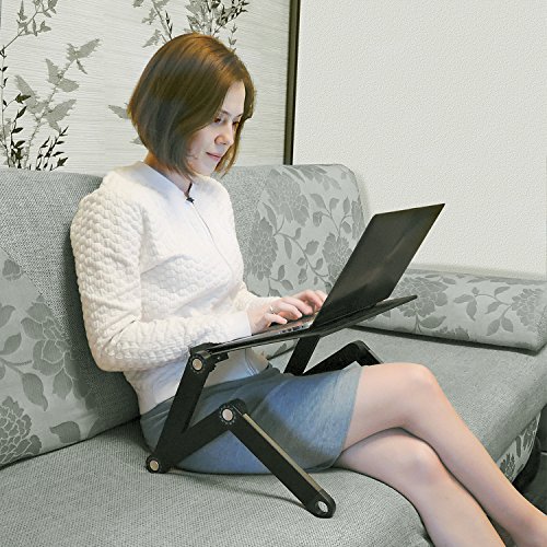 Wonder Worker Newton Ergonomisch Laptoptisch Ausklappbare Ebenen Leichte Aluminium Schwarz - 3
