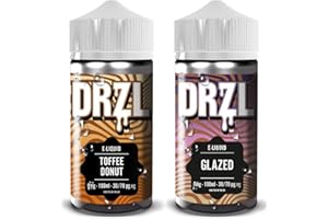 2 x 100ml Premium Vape Juice | American Glaze + Glaze Vape Liquid | E Liquid | Suitable for Vape Kits | E Cig | 70/30 E Liquid | NO Nicotine | Nicotine Free | E Juice | 0mg | Short Fill (By DRZL)