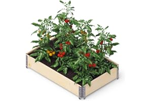 SURDEFENS Kronus Pallet Frame Raised Bed 80 x 60 x 19.5 cm Stackable Attachment Frame Folding Frame