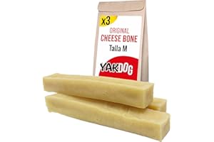 YAKDOG - Palitos de Queso para Perros - Golosinas de Larga Duración - 100% Natural - Tradicional del Himalaya - Fabricado en Bélgica - Talla M