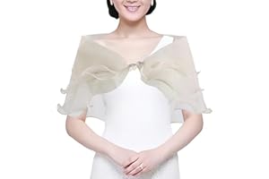 CutitiUU 1 PCS Wedding Shawl Wedding Dresses Tulle Covered Arms One Shoulder,Lace Wedding Shawl Wrap for Women Evening Cape,Capelets for women,Elegant Lace Wedding Tulle Shawl