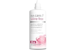 ‎EYE CARE COMPANY Eye.care ph-neutrale Kochsalzlösung für Kontaktlinsen – ohne Konservierung – isotonische Saline Free Solution für harte und weiche Kontaktlinsen bei empfindlichen Augen 360 ml