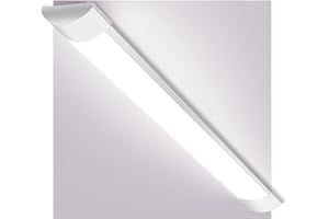 PAPASBOX Lampa LED do wilgotnych pomieszczeń, 10 W, świetlówka, 30 cm, listwa świetlna, neutralna biel, 4000 K, do łazienki, salonu, kuchni, garażu, magazynu, warsztatu, piwnicy, biura