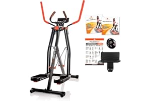 NEW IMAGE Nouvelle Image Maxi-Glider 360, 10 en 1 Cross Trainer avec Moniteur de fréquence Cardiaque