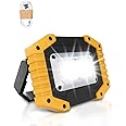 Trongle LED Rechargeable Work Lights, 45W Floodlight Battery Security Light with 3 Modes Outdoor COB Floodlight Camping Lights with USB Waterproof for Yard, Garage, Fishing, Hiking(Batteries Included)