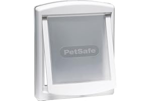 PetSafe Staywell Haustiertüre Original mit 2 Verschlussoptionen, mittel, weiß