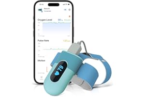 BABYTONE Baby Pulse Oximeter, Oxygen Monitor with alarm, Continuously tracks your baby's oxygen level, heart rate and body movements, with iOS/Android App