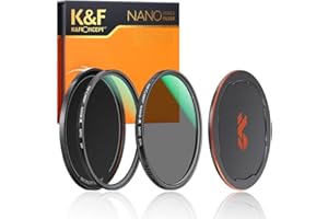K&F Concept Kit filtro UV 62mm + Filtro Polarizzatore Circolare 62mm + Tappo in Metallo per obiettivi 62mm (NANO X)