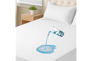 ‎CYCMACO CYCMACO Matratzenschutz Wasserdicht 140x200cm, Atmungsaktive Nässeschutz Matratzenbezug Geräuschlos, Anti-Allergie Und Anti Milben, Hochwertige, rutschfest, Tiefe Tasche, Waschbar, Weiß