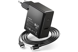 Zolt Zasilacz 65 W USB C, 65 W, 45 W, typ C, ładowarka do laptopa, zasilacz sieciowy do Lenovo Thinkpad, jogi, HP Spectre, Dell XPS, Acer Asus, Chromebook, Samsung MacBook Pro/Air, 5 V 2 A port USB i