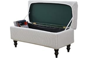 ZXWCYJ Stretch Ottoman Cover Rectangle,Ottoman Slipcovers Soft Removable Washable Footstool Protector Covers Elastic Storage Ottoman Slipcover,G,S