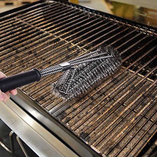 Xintop BBQ Grillbürste, 3 in 1 Edelstahl Bürsten, 118 Inches Barbecue Grill Reinigungsbürste - 8