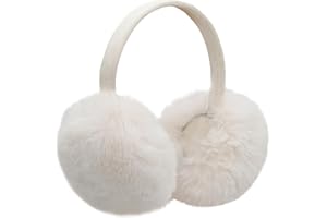 Onmygogo Plush Faux Fur Earmuff for Winter, Soft Warm and Foldable