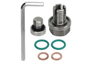 Boxwizard Selbstschneidendes Piggyback Ölablassschraube Edelstahl Ölwannen Reparaturset Übergroße Huckepack Ablassschraube selbstschneidendes Ölwannengewinde Reparatursätze mit(M14.1-1.5x15mm)