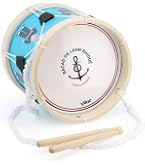 Tambour enfant personnalisé Bleu Bois - Les griottes Tambour enfant personnalisé Bleu Bois - Les griottes