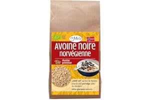 DR. METZ Avoine noire norvégienne, bio, 500 g • steel cut pour le porridge traditionnel • issu de l'agriculture biologique norvégienne