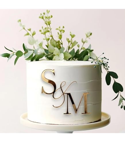 Topper per torta per matrimonio, topper per torta personalizzato, topper per torta con lettere iniziali, topper per torta a cuore, topper per torta in oro, argento o vero legno - Italia