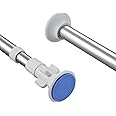 Extendable Shower Curtain Pole Tension Rods for Curtains Telescopic Curtain Pole No Drill Curtain Rails for Window Bathroom Bedroom and Doorway 70-120cm