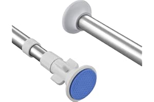 FRENESSA Telescopic Extendable Stainless Steel Curtain Rod Pole Rail, Adjustable Pole for Window Shower Bedroom and Doorway (90-160cm)