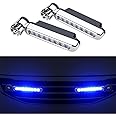 KASTWAVE Wind Power Daytime Running Light,1 Pair 8LEDs Car Universal Wind Energy Powered Daytime Running Light Auxiliary Lamp,for Cars, No External Power Needed, Cool Blue