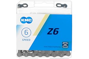 KMC Z6, Catena a 6 velocità Unisex-Adulto, Grigio, 114 Link