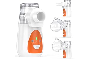 Nebulisateur Inhalateur pour Adultes et Enfants, Aerosol Rechargeable USB avec Conception Portable, Facile à Utiliser et Propre, Silencieux, Atomisation Efficace pour La Maison et Les Voyages