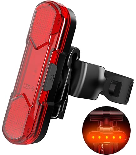 XLC CL-R09 Feu Arrière Oberon 5 LEDs – Avec Support Ø25-31,8mm, Autonomie 70h, Piles AAA Incluses, Homologué StVZO