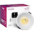 HomeMate WiFi Smart Trimless COB Downlight | 12 Watt, Round | Tuneable White, Shades of White from Warm to Cool White | Compatible with Alexa, Google Assistant and Siri (Pack of 1)