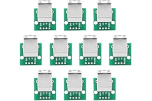 Keenso 10 Stücke USB Typ B Buchse Breakout Board 2,54mm Pitch Adapter Stecker DIP für USB Stromversorgung (USB-Typ B. Weibliche Buchse zum Dip-Adapter-Board)