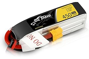 Tattu Batterie pour modélisme (LiPo) 11,1 V 450 mAh Nombre de cellules : 3 75 C Softcase XT30