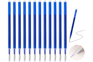 EHOMIIII Minas de repuesto mejoradas de 0,7 mm, 12 unidades, compatible con Pilot FriXion (azul), tinta borrable, 400 m de longitud de escritura, mina intercambiable