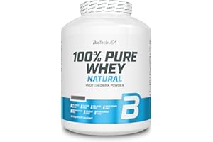 BioTechUSA 100% Pure Whey | Proteína en Polvo con BCAA y Glutamina | Sin Gluten, Sin Aceite de Palma, 2.27 kg, Neutro