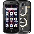 Unihertz Jelly Star Mini Smartphone, 3 Inch the World's Smallest Tiny Cell Phone 4G Android 13 Transparent Design LED Light NFC OTG, Black (NO Charger)