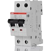 Automatic Switch S202-C63, 2P, Type C Curve, 63A, Maximum Cutting Capacity 6 kA at 400 VAC (Reference: ABB 2CDS252001R0634),