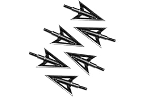 Namvo 6pcs Edelstahl Fisch Pfeil Metall Bogenschießen Broadheads 100Grain traditionelle Outdoor Jagd Pfeile Kopf
