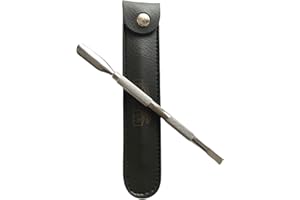 PANTHER SURGICAL In acciaio inox professionale e uso personale, doppia testa cuticola spingi unghie UV Get Polish raschietto rimozione sporco strumenti manicure pedicure Nail Pusher (testa cucchiaio)