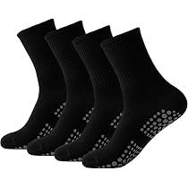Chaussettes Hautes Antidérapantes Femme - Slouch En Coton Pour Yoga, Pilates, Fitness - Taille Unique