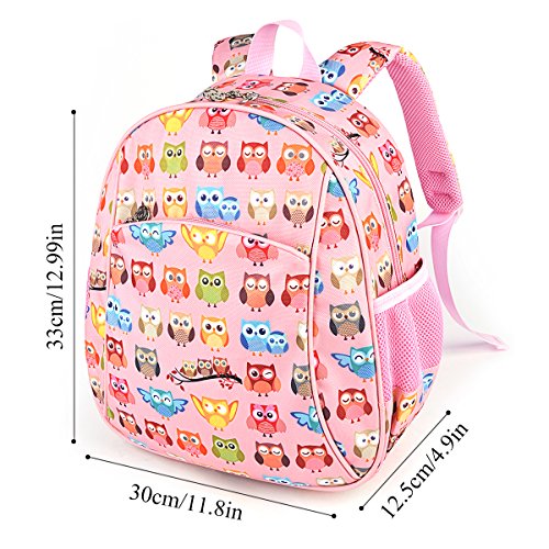 Coofit Sac a dos enfant en Nylon Cartable maternelle fille garcon sac a dos mignon fille Cartable enfant 3-6 ans (Rose)