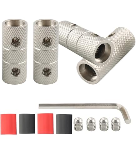 Produktbild von 5er-Set Durchgangsverbinder Aus Messing – Doppelschrauben-Klemmblock Für 2,5-16 Mm², 100A/1000V – Für Hutschiene & Verteilung