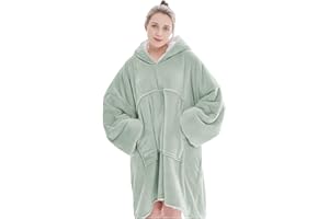 FELOVE Sweat à Capuche Surdimensionné,Hoodie Couverture Couverture a Capuche Hive，Plaid à Manche Polaire Pull Femme Homme Adulte Chaud,avec Poches Portables aux Adultes,Hommes,Femmes,Adolescents