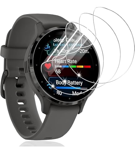 Savvies (4 Stuks) Full-Screen Scherm Beschermfolie voor Garmin Venu Sq