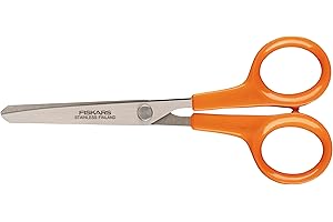Fiskars Hobby Scissors, Length: 13 cm, For Right- and Left-handed Users, Stainless Steel Blade/Plastic Handles, Orange, Classic, 1005154