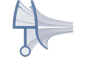 HNNHOME Wstępnie zakrzywiona gumowa plastikowa listwa uszczelniająca do drzwi szklanych 4-6 mm zakrzywiona szczelina 5-10 mm (zakrzywiona)