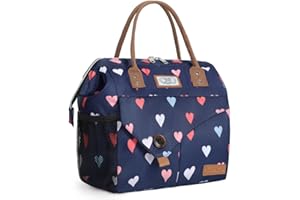 Lekespring Bolsa Termica Porta Alimentos 10L | Bolsa Comida Trabajo Impermeables sin Fugas - Bolsa Porta Alimentos Ligera y Resistente - Nevera Portátil para el Picnic Viaje - Corazón