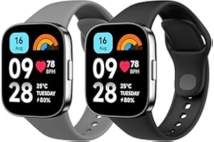 Astorgos 2 Pack Correa de Reloj Compatible Sólo con Xiaomi Redmi Watch 3 Active, Pulsera Deportiva de Repuesto de TPU para Hombre Mujer