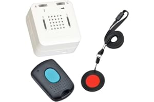 ELDAT - Mobiler Hausnotruf mit Notrufsendern und Quittierungsfunktion - Notrufknopf für Senioren - RS16 mit Halsbandsender RT27 und Q-Sender RT21