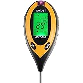 Amtast K136.003 4 Parametre Toprak Ph Nem Isı Işık &Ouml;l&ccedil;er, Siyah