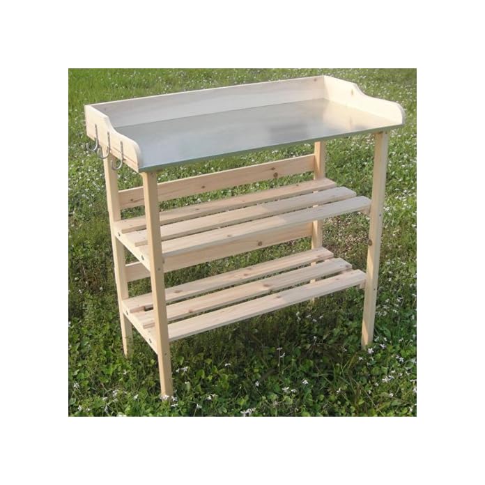 Melko Pflanztisch Grtnertisch Krutertisch Aus Fichtenholz 84 X 78 X 38 Cm Holztisch