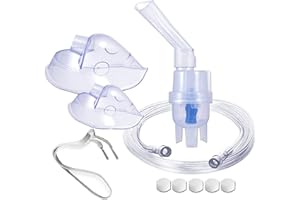 PERSEUS AOJ Compressor Nebuliser Accessories, Inhaler Kits Mouthpiece Piece Kids and Adults Mask Liquid Bottle Air Tube Filters, WK-01 Compressor Parts