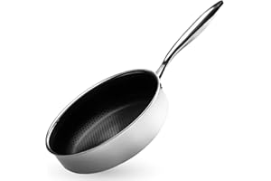 Onyx Cookware Padella da 26 cm – 3,7 l | Padella profonda per tutti i piani cottura | Superficie antiaderente antigraffio | Padella a 3 strati in acciaio inox/alluminio | Resistente al forno fino a